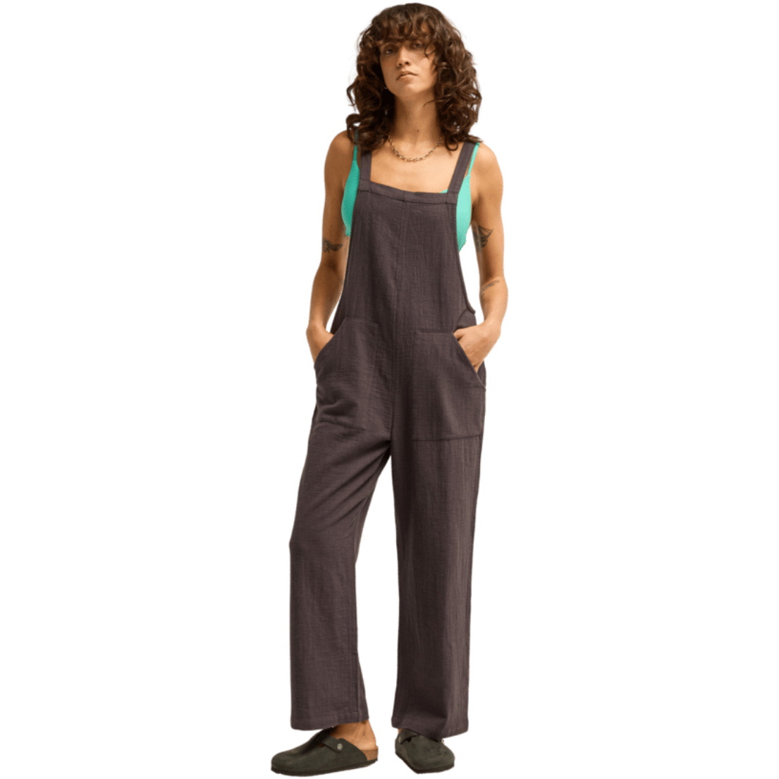 2026 Billabong Womens Pacific Time Jumpsuit ABJWD00686 - Black Sands